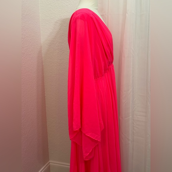 NEW MEGHAN Fabulous LOS ANGELES SUNSET MIDI DRESS - NEON PINK Size XXL NEW NWT - Picture 6 of 12